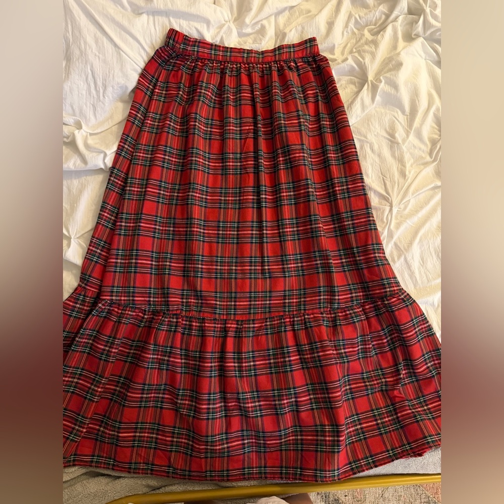 Red Plaid Skirt
